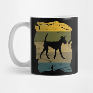 Irish Terrier Distressed Vintage Retro Silhouette Mug